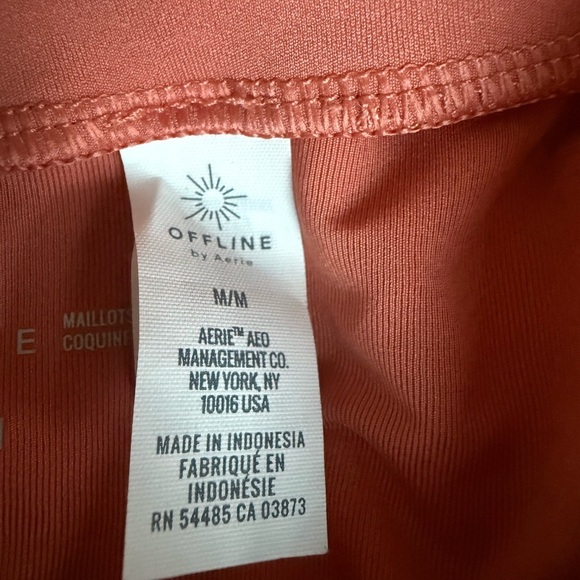 Aerie Real Me swim Cheekiest bikini high rise bottom NWT size Medium rusty peach - Picture 7 of 10